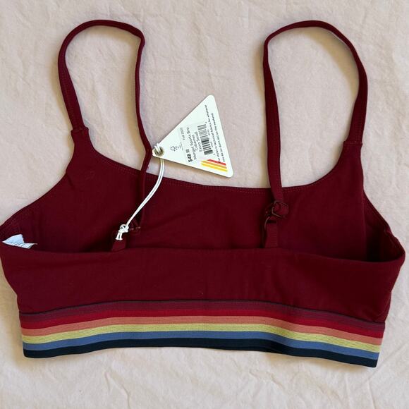 NWT Marine Layer Margo Sports Bra in Cabernet Size XS - Picture 3 of 3